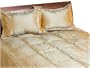 Aeolus Down Faux Silk Full/Queen 3-Piece Down Comforter Set, Teal