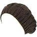 Cable Knit Winter Ski Beret Knit Tam Skull Hat Charcoal Gray