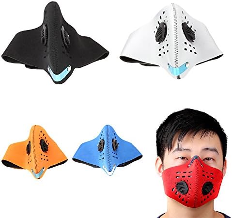 MiiRii Outdoor Sports Windproof Dustproof Face Mask PM2.5 Mouth-muffle Cycling Bicycle Motorcycle Riding Carbon Protective Filter Thermal Mask (Blue)
