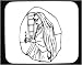 Mouse Pad with black and white, candle, woman, prayer, Islam, Middle East, Arabia, Muslim, pray