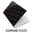 Netbook Skins Fits Acer, Asus, MSI, HP, Samsung - Diamond Plate Black