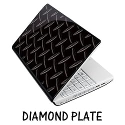 Netbook Skins Fits Acer, Asus, MSI, HP, Samsung - Diamond Plate Black