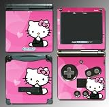 HELLO KITTY Pink Cute Girl game SKIN #4 for Nintendo GBA SP