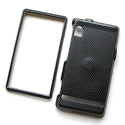 Motorola Droid A855 Verizon Snap On Protector Hard Case Image Cover Carbon Fiber