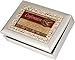 Cottage Garden Confirmation Ornate Champagne Silver Music Box/Jewelry Box Plays Amazing Grace