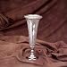 CRACKLE GLASS VASE/SILVER BASE