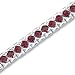 Bold and Beautiful 12.00 carats total weight Round Cut Garnet Gemstone Tennis Bracelet in Sterling Silver Rhodium Finish