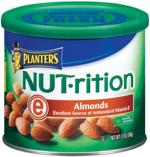 Planters NUT-rition Almonds, 12-Ounce Cans (Pack of 4) by Planters