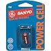 Sanyo Ac9V Alkaline Batteries Blister Packs (9V 1Pk)