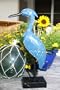 "HERON BIRD" - RUSTIC BLUE COASTAL 14" - GARDEN/HOME DECOR