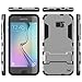Ghostek Armadillo Shockproof Case with Kickstand Compatible with Samsung Galaxy S6 - Silver