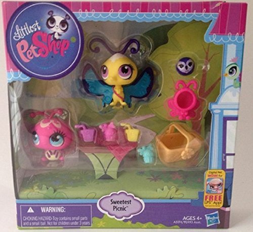 Littlest Pet Shop Sweetest Picnic Ladybug #3287& Butterfly #3286 with Koala 3288
