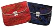 Chinese embroidered brocade fabric snap purse - assorted colors, set of 2