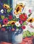 Dimensions Gallery Crewel Bucket Of Flowers