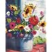 Dimensions Needlecrafts Crewel Bucket Of Flowers