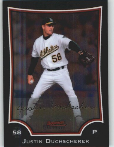 2009 Bowman Chrome Refractors #83 Justin Duchscherer - Oakland Athletics (Baseball Cards)