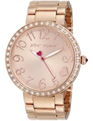 Betsey Johnson Womens BJ00236-03 Analog Display Quartz Rose Gold Watch