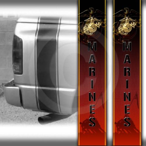 4x4 Truck Military Marines Bed Stripe Decals U.S.A.