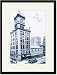 Black Framed/Matted Print 17x23, Wanamaker's, Philadelphia, PA