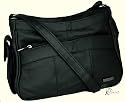 SOFIA LEATHER AND MANMADE MIX SHOULDER BAG
