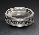 Triton Titanium Wedding Ring with Nitinol Cable Inlay 11-2062T