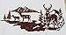 Say It All On The Wall Buck with Does, Deer Mountain Scene Metal Wall Art Country Rustic Decor