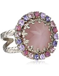 Sorrelli Circular Crystal Adjustable Ring