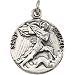 Sterling Silver Saint Michael Medal and 18-inch Chain