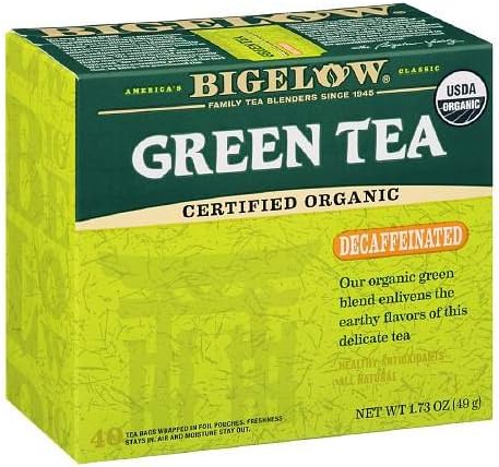 Bigelow Organic Decaffeinated Green Tea 40 bags (Pack Of 2)