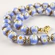 Handmade Murano Glass Bead Necklaces - Angela Blue