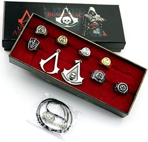 Assassin's Creed 7 Ring &amp; 2 Pendant finest collection sets series (9 set/box) by Cordelia