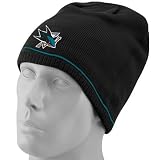 Reebok San Jose Sharks Black-Teal Reversible Official Team Beanie