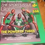 The Boston Globe the Sports Issue Celtics the Power of Three (Ray Allen Kevin Garnett And Paul Pierce) Puzzle