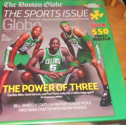 The Boston Globe the Sports Issue Celtics the Power of Three (Ray Allen Kevin Garnett And Paul Pierce) Puzzle