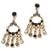 Gold Plated Black & Clear Crystal Earrings