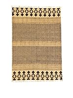 ICONS CORNER Alfombra Efecto Desgastado (Beige / Azul)