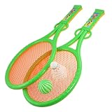 Children Green Yellow Plastic Frame Orange Mesh Tennis Toy SetIMAGE