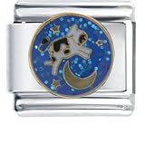 Cow Jumping Over Moon Italian Charms Bracelet Link