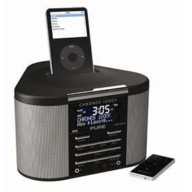 PURE Chronos iDock, DAB Digital and FM clock radio with iPod Dock (black)