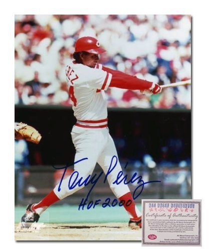 Tony Perez Cincinnati Reds MLB Hand Signed Rawlings Game Model Bat with HOF 2000 Inscription