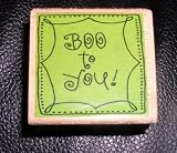 'Boo to You!' Halloween Rubber Stamp