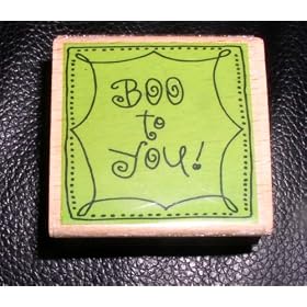 'Boo to You!' Halloween Rubber Stamp