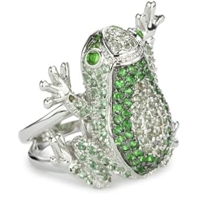 nOir Novelty Small Frog Ring, Size 7