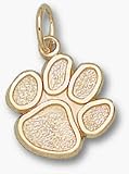 Clemson Tigers Paw 1/2 Lapel Pin - 14KT Gold Jewelry