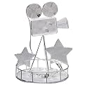 Wire Structure Centerpiece: Silver Movie Camera