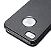 Ultra Slim leather flip Case Cover For Apple iPhone 4 4S black