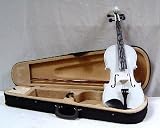 Crystalcello MV460WT 4/4 Size Violin with Carrying Case + Accessories - White Color