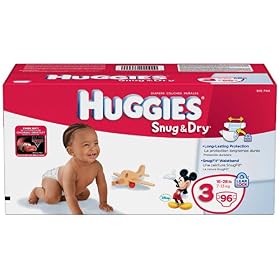 Huggies Snug & Dry Diapers, Size 3, 96-CountHuggies Snug & Dry Diapers