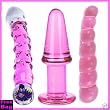 Pyrex Glass Dildo Pink Combo Pack 2