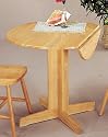 Furniture online: Pedestal Dining Table with Drop Down Leaf Natural Finish